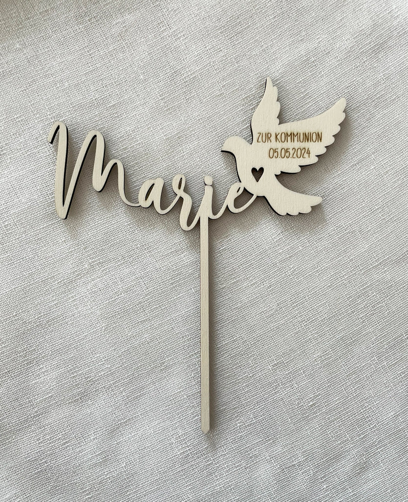 Cake Topper Taube | Taufe | Kommunion
