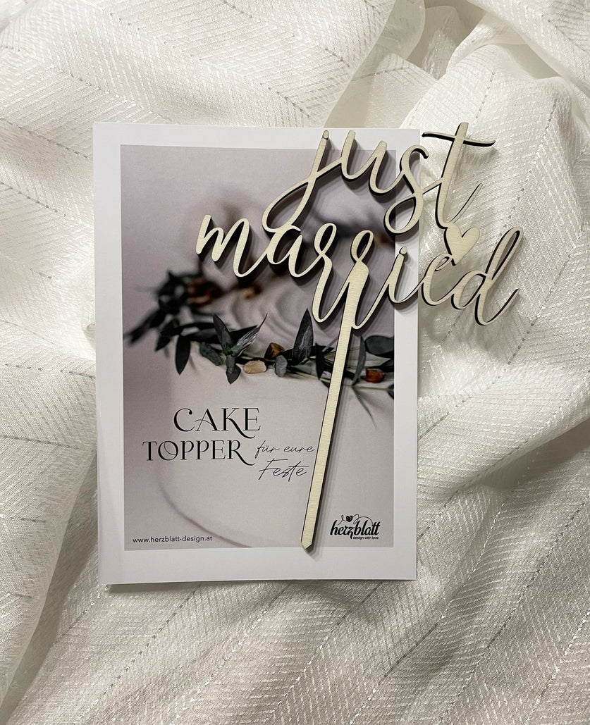 Cake Topper Hochzeit | just married