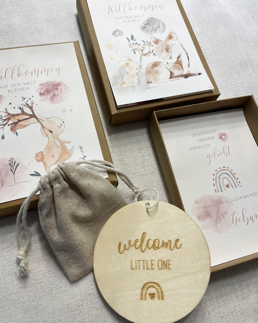 Geschenkbox Baby | Geburt | Waldtiere