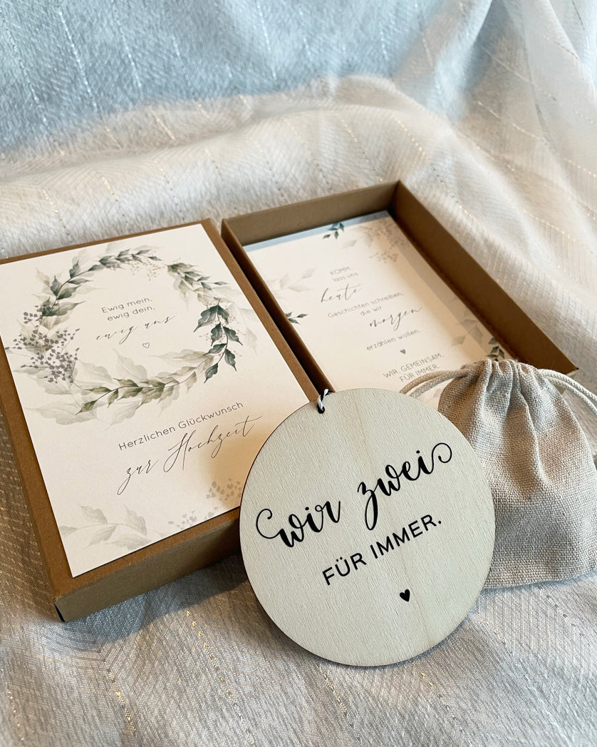 Geschenkbox Hochzeit | Greenery | Geldgeschenk