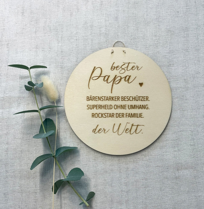 Holzschild Mama | Papa