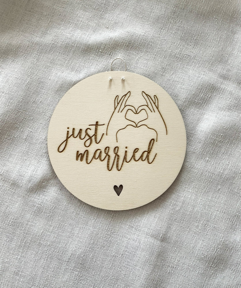 Holzschild just married | Hochzeit
