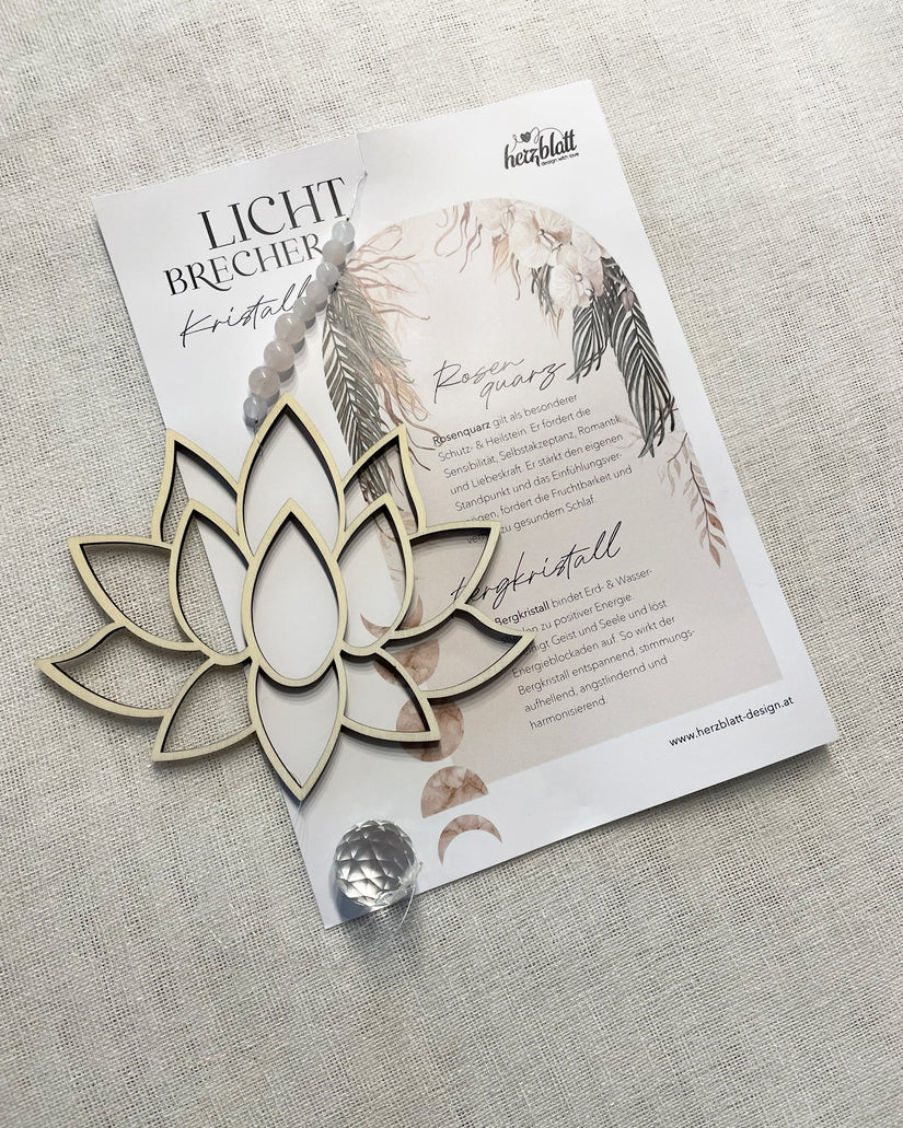 Kristall Lichtbrecher Lotusblume | Loop