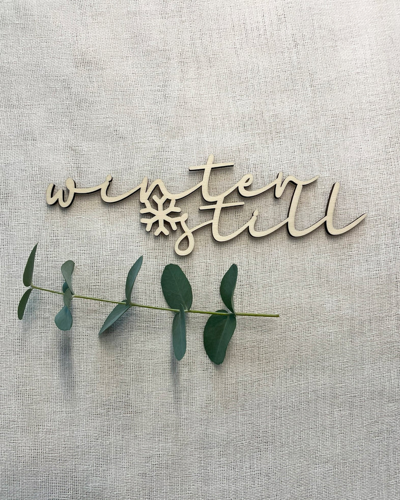 3D Schriftzug winterstill | Holz | Weihnachtsdeko
